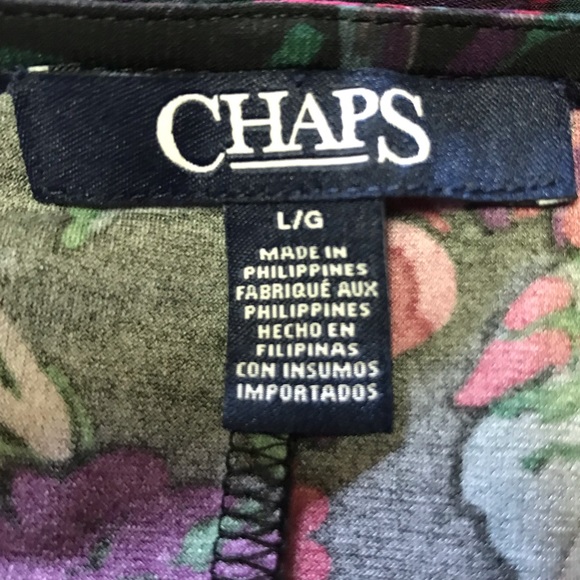 🏷NWT! Chaps Vibrant Floral Faux Wrap Dress - Picture 4 of 7